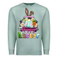 Seafoam Bunny Happy Easter truck Premium Sweatshirt - CowGirlArtShop