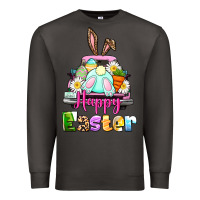 Smoke Bunny Happy Easter truck Premium Sweatshirt - CowGirlArtShop