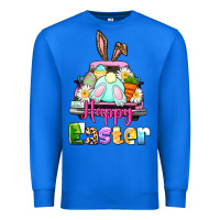 True Royal Bunny Happy Easter truck Premium Sweatshirt - CowGirlArtShop