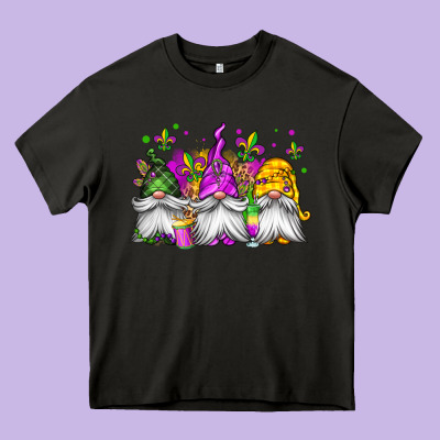 Mardi Gras Gnomes Heavy Core Tee Designed By Jasminsmagicworld