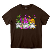 Chocolate Brown mardi gras gnomes Heavy Core Tee - Jasminsmagicworld