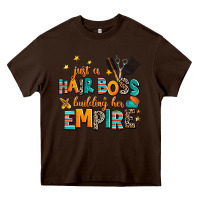 Chocolate Brown just a nail boss building her empire Heavy Core Tee - AdoDesignShop