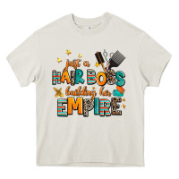 Cream just a nail boss building her empire Heavy Core Tee - AdoDesignShop