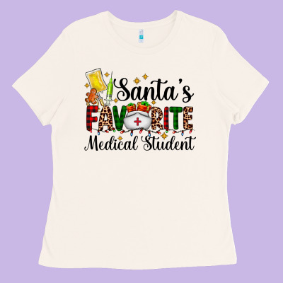 Santa's Favorite Medical Student Ladies Tee Designed By Adodesignshop