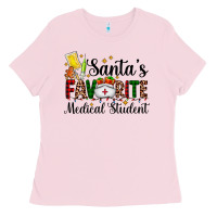 Bubblegum Pink santa's favorite medical student Ladies Tee - AdoDesignShop