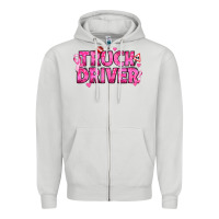 Dove Grey Breast Cancer truck driver Zipper Hoodie - texasbilliewilder
