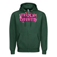 Sports Green Breast Cancer truck driver Zipper Hoodie - texasbilliewilder