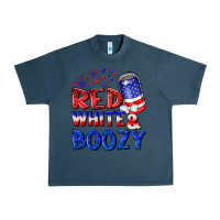 Midnight Navy red white boozy Urban Heavy Tee - NancyCooperArtShop
