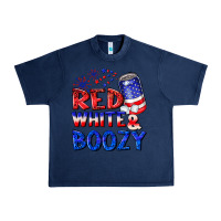 Navy red white boozy Urban Heavy Tee - NancyCooperArtShop