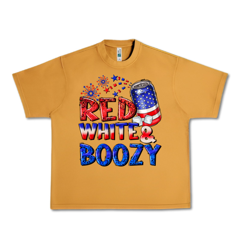 Red White Boozy Urban Heavy Tee by NancyCooperArtShop | Teevron