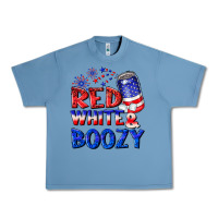 Pebble Blue red white boozy Urban Heavy Tee - NancyCooperArtShop
