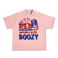 Salmon red white boozy Urban Heavy Tee - NancyCooperArtShop