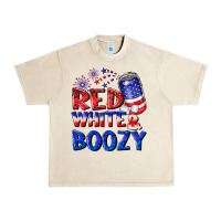 Sandshell red white boozy Urban Heavy Tee - NancyCooperArtShop