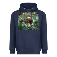Navy Stay wild Bear tumbler Heavyweight Hoodie - HowdyJamesFarm