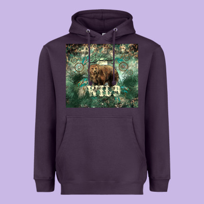 Stay Wild Bear Tumbler Heavyweight Hoodie Designed By Howdyjamesfarm