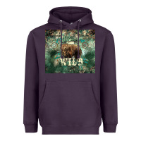 Plum Stay wild Bear tumbler Heavyweight Hoodie - HowdyJamesFarm