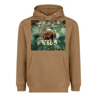 Toasted Coconut Stay wild Bear tumbler Heavyweight Hoodie - HowdyJamesFarm