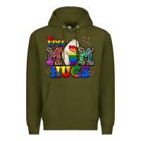 Army Green pride free mom hugs Premium Hoodie - CowGirlArtShop