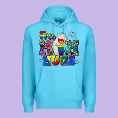 Pride Free Mom Hugs Premium Hoodie Designed By Cowgirlartshop