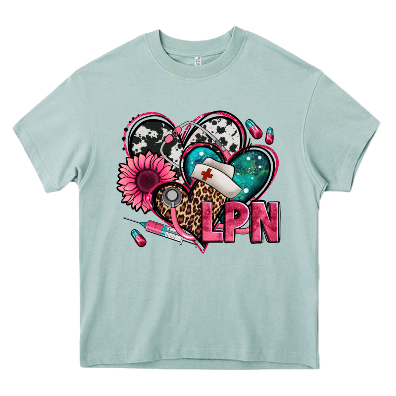 Lpn Licensed Practical Nurse Hearts Heavy Core Tee by Jasminsmagicworld | Teevron