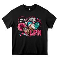 Black lpn licensed practical nurse hearts Heavy Core Tee - Jasminsmagicworld