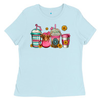Baby Blue longhaired cow coffee cups Ladies Tee - Jasminsmagicworld