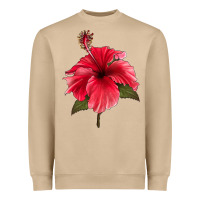 Mushroom Puerto Rican Hibiscus Flower Heavyweight Sweatshirt - LillyAllenDesigns