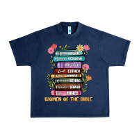 Navy the original women of the bible books full color Urban Heavy Tee - JahusDesignShop