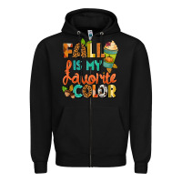 Black Fall is my favorite color Zipper Hoodie - NancyCooperArtShop
