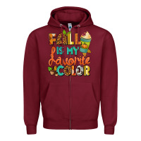 Burgundy Fall is my favorite color Zipper Hoodie - NancyCooperArtShop