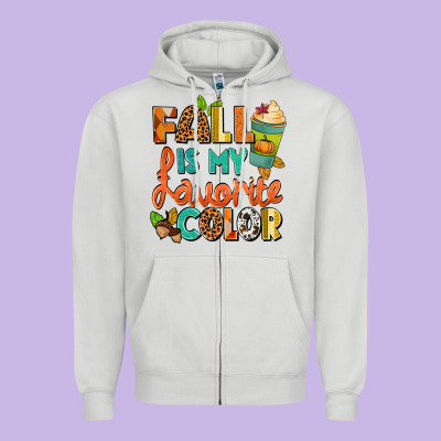 Fall Is My Favorite Color Zipper Hoodie Designed By Nancycooperartshop