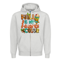 Dove Grey Fall is my favorite color Zipper Hoodie - NancyCooperArtShop