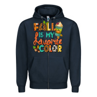 Navy Fall is my favorite color Zipper Hoodie - NancyCooperArtShop