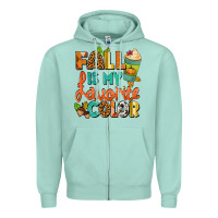 Seafoam Fall is my favorite color Zipper Hoodie - NancyCooperArtShop
