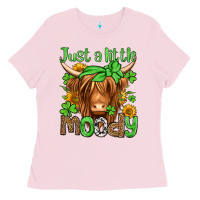 Bubblegum Pink just a little moody st patricks day Ladies Tee - Jasminsmagicworld