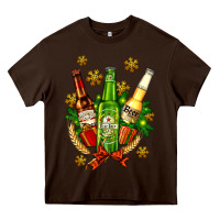 Chocolate Brown beer bottle party set for christmas Heavy Core Tee - AdoDesignShop