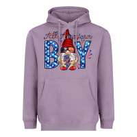 Lavender All American boy with gnome Heavyweight Hoodie - HowdyJamesFarm