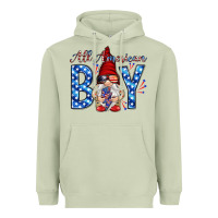 Matcha All American boy with gnome Heavyweight Hoodie - HowdyJamesFarm