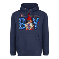 Navy All American boy with gnome Heavyweight Hoodie - HowdyJamesFarm