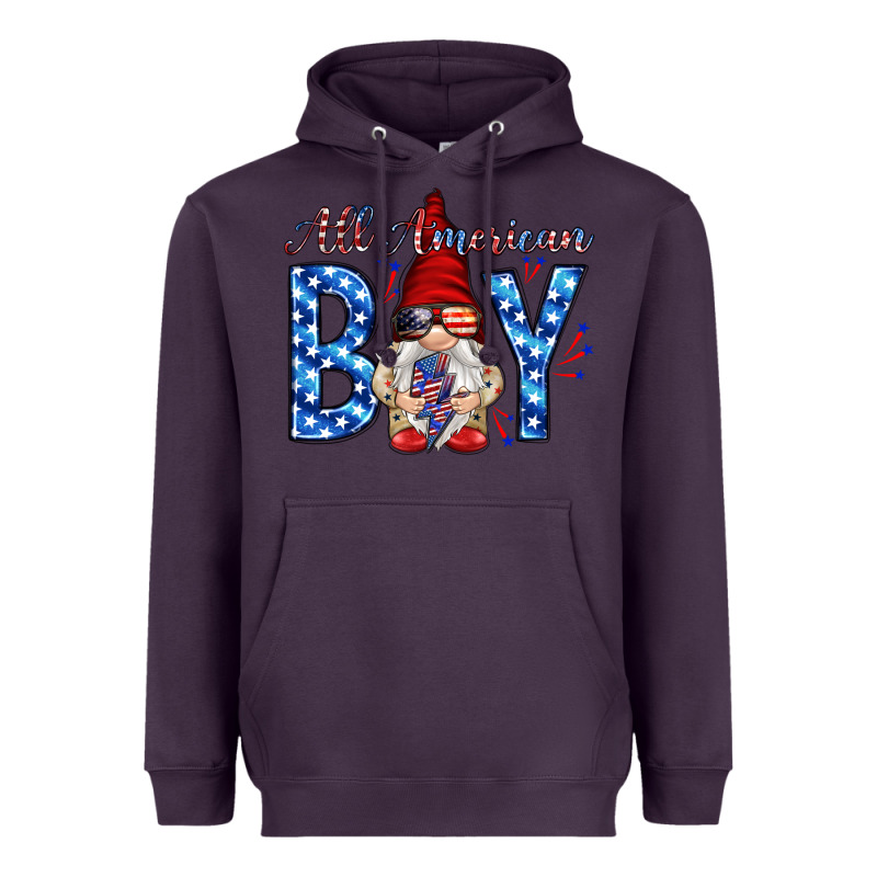 All American Boy With Gnome Heavyweight Hoodie by HowdyJamesFarm | Teevron