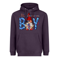 Plum All American boy with gnome Heavyweight Hoodie - HowdyJamesFarm