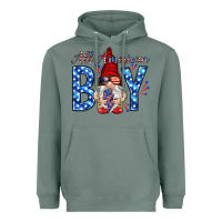 Sage All American boy with gnome Heavyweight Hoodie - HowdyJamesFarm
