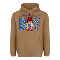 Toasted Coconut All American boy with gnome Heavyweight Hoodie - HowdyJamesFarm