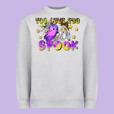 Too Cute Too Spook Heavyweight Sweatshirt Designed By Lillyallendesigns