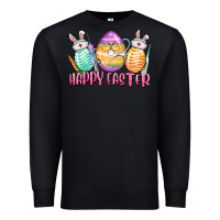 Black Happy Easter Nurse eggs Easter Day Premium Sweatshirt - CowGirlArtShop