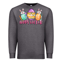 Charcoal Heather Happy Easter Nurse eggs Easter Day Premium Sweatshirt - CowGirlArtShop