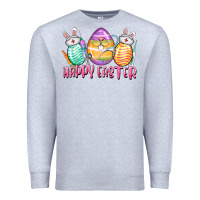 Heather Grey Happy Easter Nurse eggs Easter Day Premium Sweatshirt - CowGirlArtShop