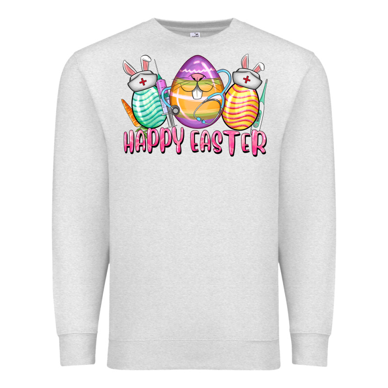 Happy Easter Nurse Eggs Easter Day Premium Sweatshirt by CowGirlArtShop | Teevron