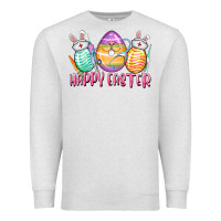 Oatmeal Heather Happy Easter Nurse eggs Easter Day Premium Sweatshirt - CowGirlArtShop