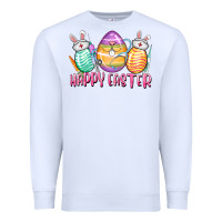 White Happy Easter Nurse eggs Easter Day Premium Sweatshirt - CowGirlArtShop